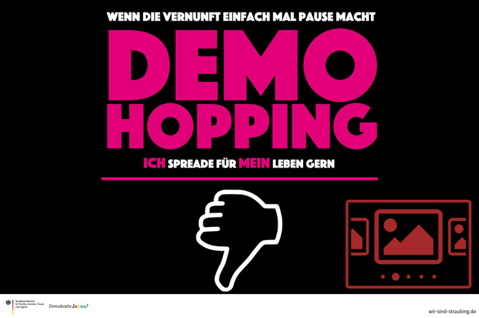 Das slideshow-Fenster mit begleitenden Bildern '„Unsere Demokratie ist intakt!“ – Klare Positionen - Demokratie verteidigen' anzeigen ...